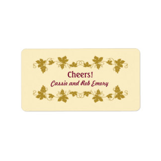 Personalised Grapevine Wine Labels