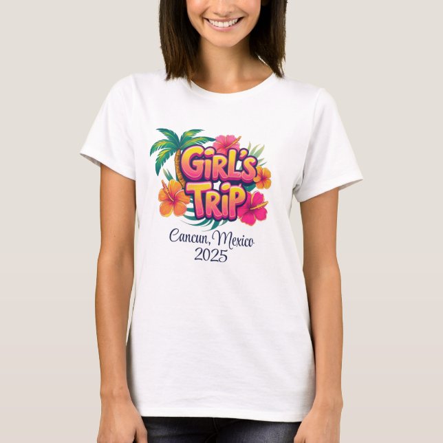 Personalised Graphic Adult T-shirt - Girl's Trip (Front)
