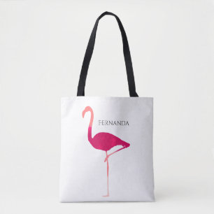 Personalised Graphic Flamingo Bag
