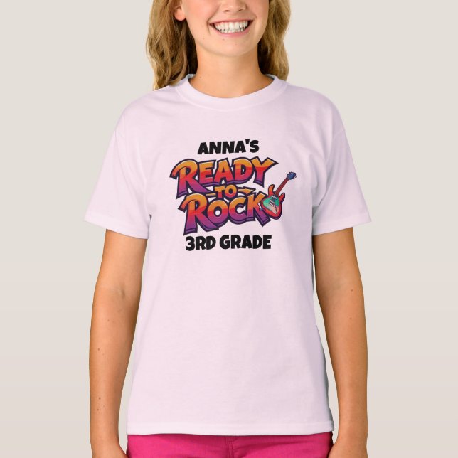 Personalised Graphic Kid T-shirt - Back To School (Front)
