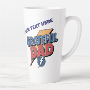 Personalised Grateful Dad Superhero Latte Mug