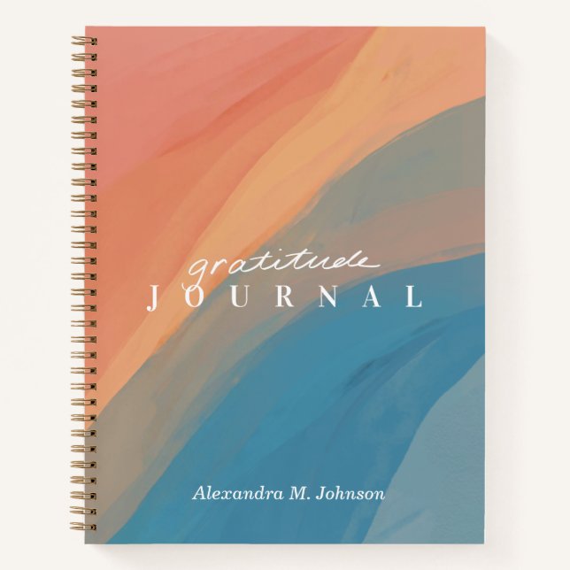 Personalised Gratitude Journal Abstract Art (Front)