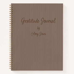 Personalised Gratitude Journal Brown