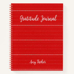 Personalised Gratitude Journal in Red Colour