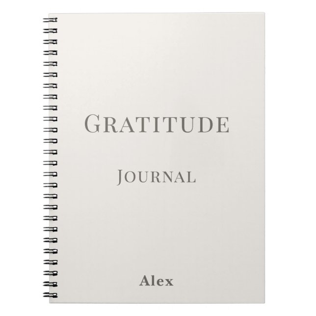 Personalised Gratitude - Journal Name Notebook (Front)