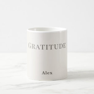 Personalised Gratitude – Minimal Typography Design Coffee Mug
