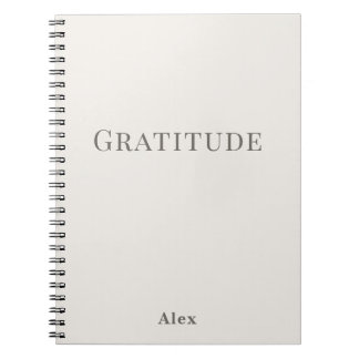 Personalised Gratitude – Minimal Typography Notebook