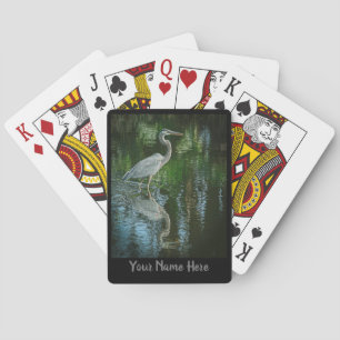Personalised Great Blue Heron Playing Cards