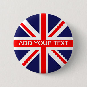 Personalised Great Britain Flag 6 Cm Round Badge