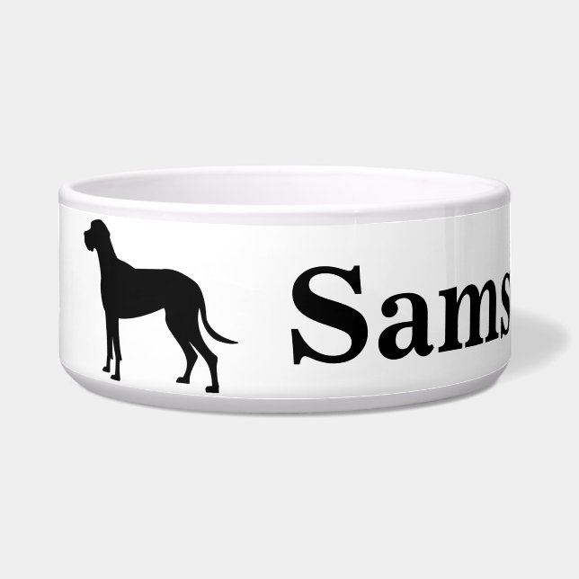 Personalised Great Dane Dog Bowl (Front)