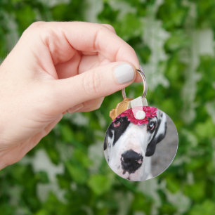 Personalised Great Dane – Minimalist Key Ring