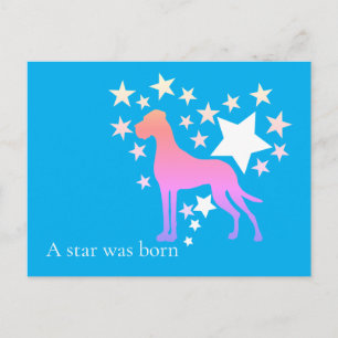Personalised Great Dane Star Postcard