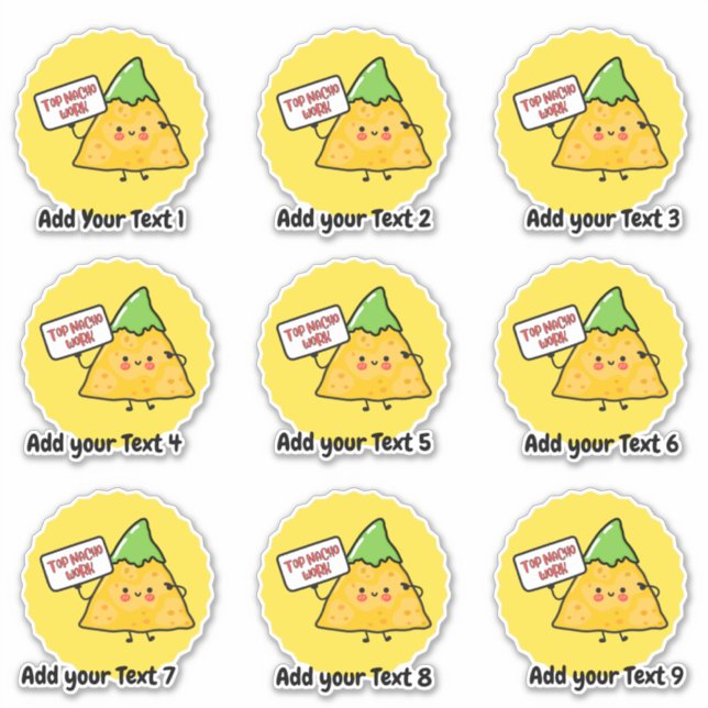 Personalised Great Job Fun Teacher Reward Stickers (Front)