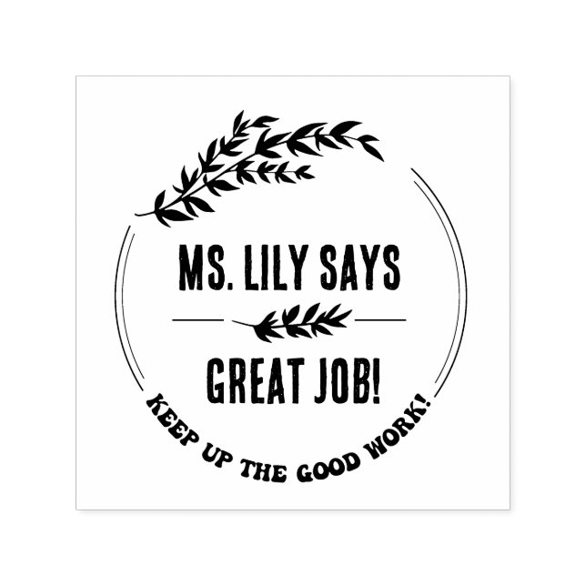 Personalised Great Job Keep Up The Good Work! Self-inking Stamp (Design)