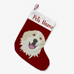 Personalised Great Pyrenees-Badger Marking Small Christmas Stocking