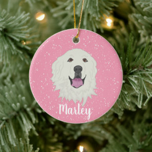 Personalised Great Pyrenees  Ceramic Tree Decoration