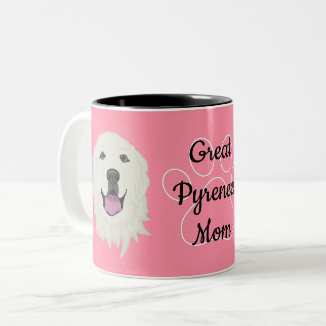 Personalised Great Pyrenees Dad/Mum  Two-Tone Coffee Mug (Front Left)