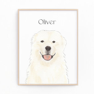 Personalised Great Pyrenees Dog Art Photo Print