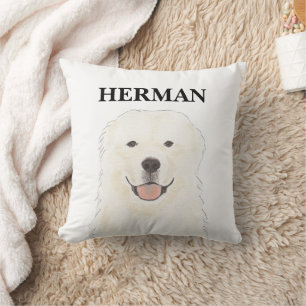 Personalised Great Pyrenees Dog Reversible Cushion