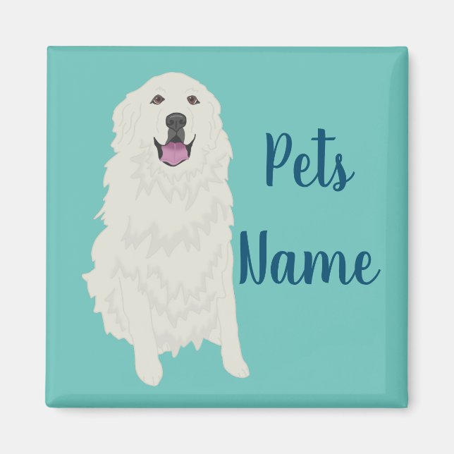 Personalised Great Pyrenees Magnet (Front)