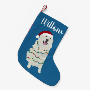 Personalised Great Pyrenees Small Christmas Stocking