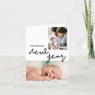 Personalised Great Start New Year Baby Photo Holiday Card