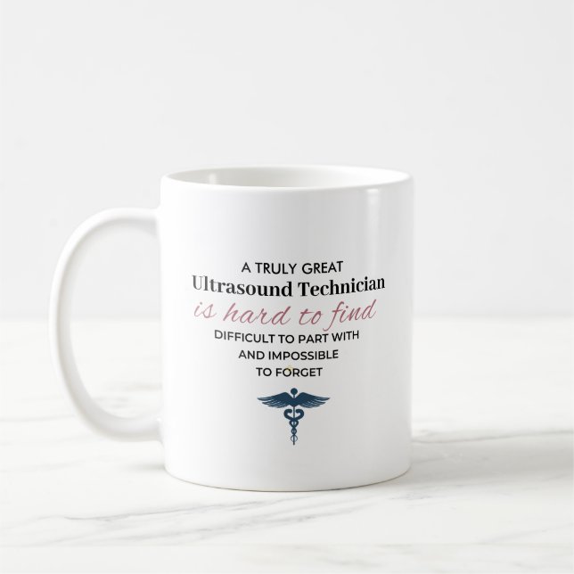 Personalised Great Ultrasound Technician Quote Coffee Mug (Left)
