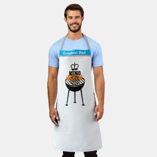 Personalised Greatest Dad Funny King of The Grill Apron