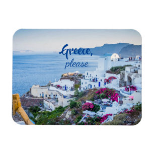 Personalised/ Greece Please/ Santorini Magnet