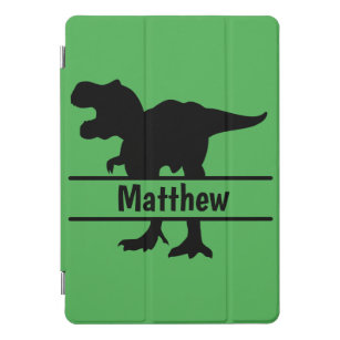 Personalised Green and Black T-Rex Dinosaur  iPad Pro Cover