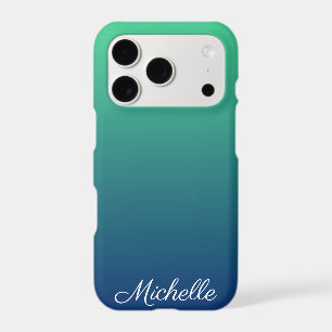Personalised green and blue ombre