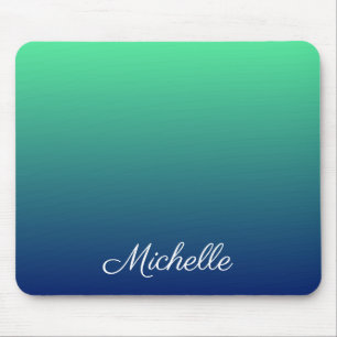 Personalised green and blue ombre mouse mat