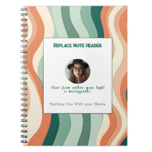 Personalised Green and Orange Wave Patterned