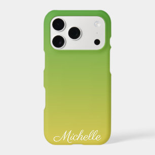 Personalised green and yellow ombre