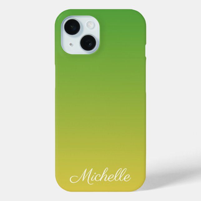 Personalised green and yellow ombre Case-Mate iPhone case (Back)