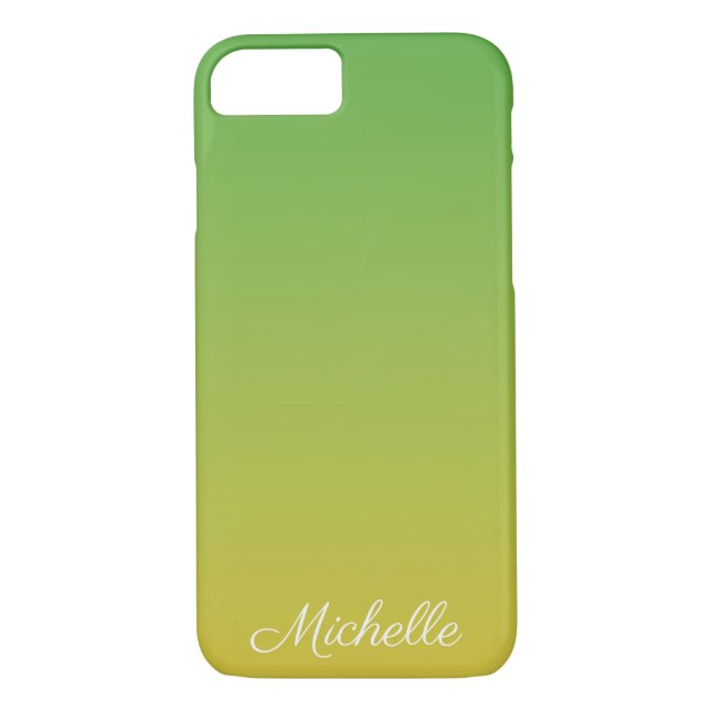Personalised green and yellow ombre Case-Mate iPhone case (Back)