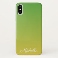 Personalised green and yellow ombre