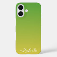 Personalised green and yellow ombre