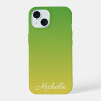 Personalised green and yellow ombre