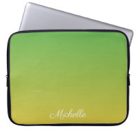 Personalised green and yellow ombre