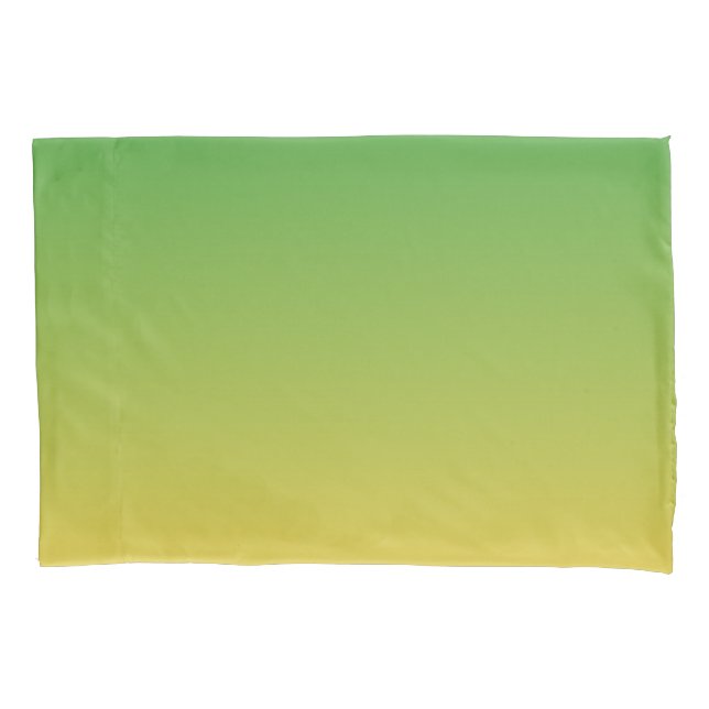 Personalised green and yellow ombre pillowcase (Front)