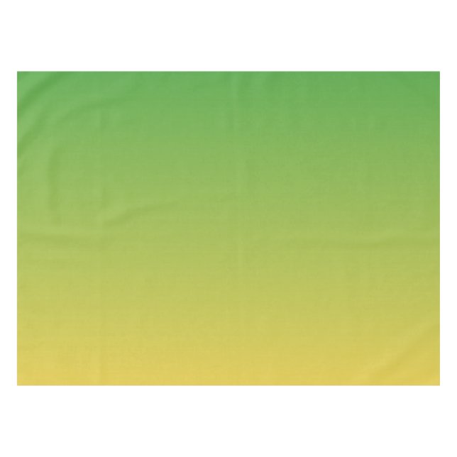 Personalised green and yellow ombre tablecloth (Front (Horizontal))