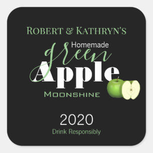Personalised "Green Apple" Alcohol/Food Label