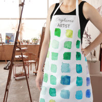 Personalised Green Artist Apron
