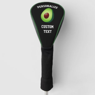 Personalised green avocado golf driver cover gift