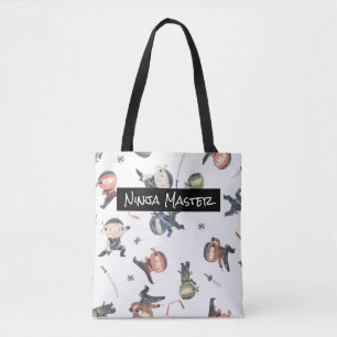 Personalised Green Blue Orange Ninja Gift Design  Tote Bag