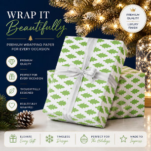 Personalised Green Botanical Wrapping Paper