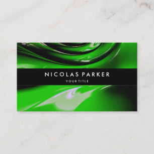 Personalised Green Car Paint Modern Elegant Business Card