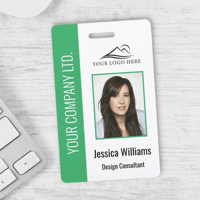 Personalised Green Corporate Employee Security ID Badge (Creator Uploaded)