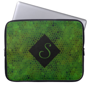 Personalised Green Dinosaur Hide Laptop Sleeve